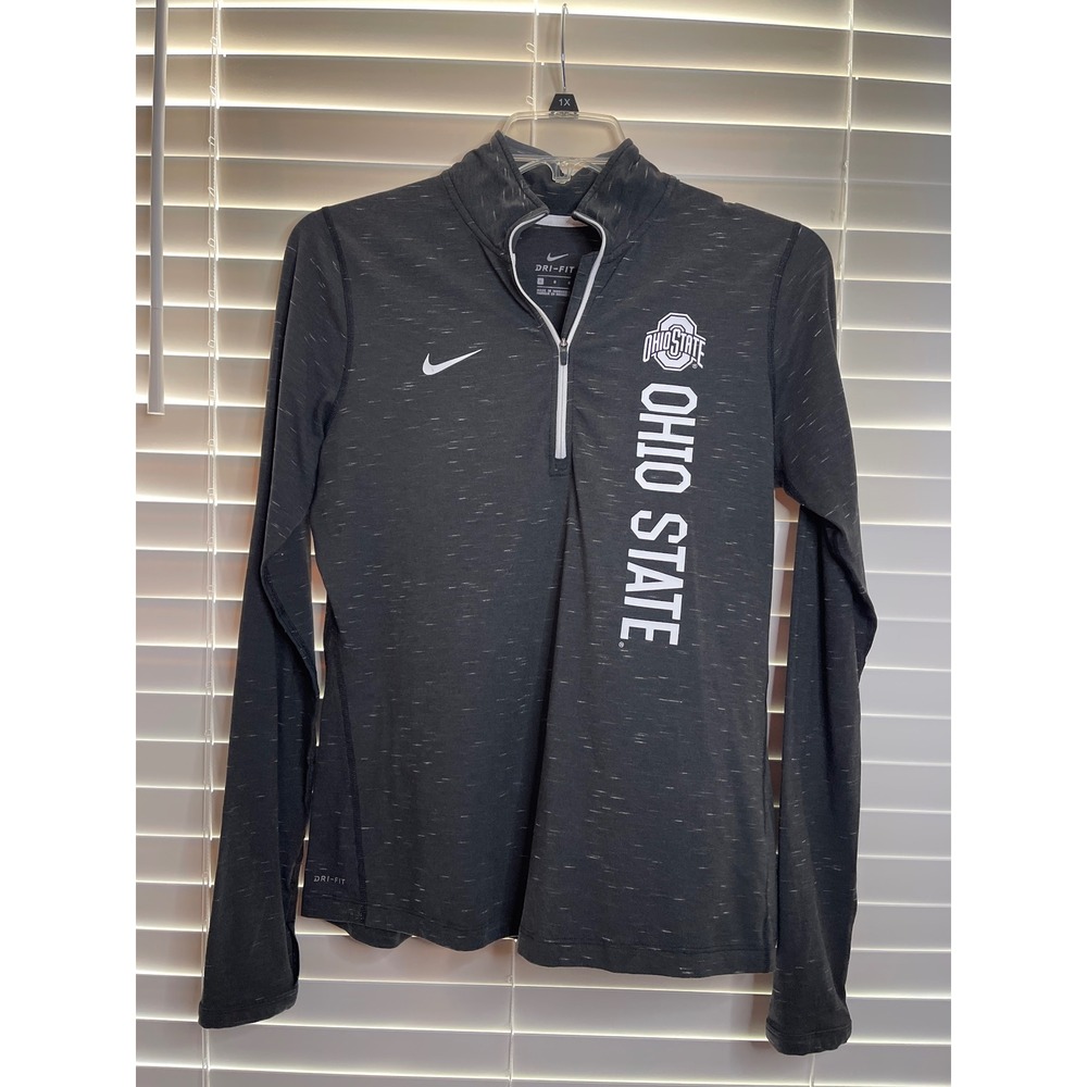 Nike Ohio State Nike 3/4 zip pull over grey white heathered (FF18)